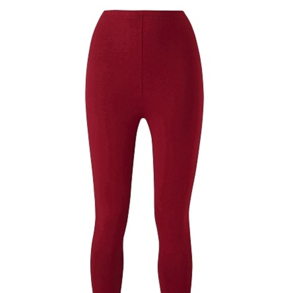 SIMPLY BE. CAPSULE JERSEY LEGGINGS - BURGUNDY SIZES 16W & 20W (NEW WITH TAGS) - Picture 2 of 5